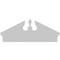 Ekena Millwork Acorn Architectural Grade PVC Combination Pediment, 36"W x 15-7/8"H x 2-3/4"P (Pitch 6/12) PEDPC036X160ACR00 - alternate 6
